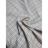 Tkanina bawełniana KRATECZKA szara koszulowa - KUPON 1,90x146